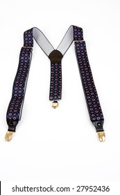 trouser braces on a white background
