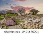 Troy Ancient City view in Turkey