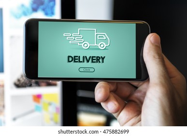 Truck Car Fast Delivery Service Concept