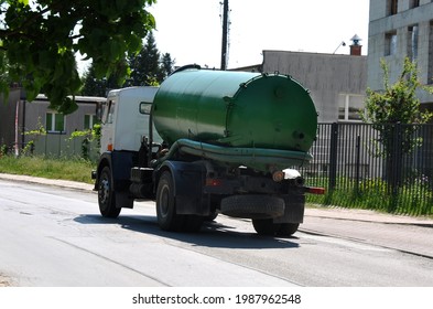 A Truck With A Cesspool Tanker