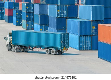 Truck In Container Depot