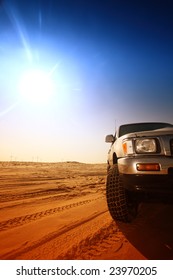 truck in desert - Shutterstock ID 23970205