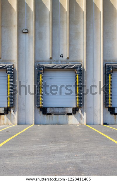 Truck Dock Door\
Shipping Transportation