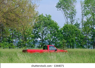 truck in a field