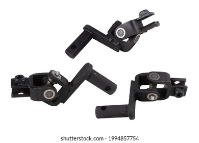 Truck Gear Shift Rod Hinge, Isolated On White Background. Front And Rear View