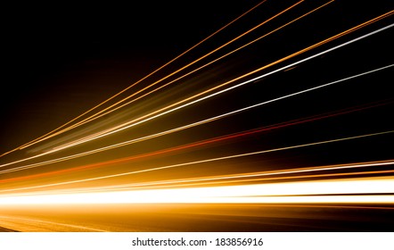 Truck light trails in tunnel. Art image . Long exposure photo taken in a tunnel  - Shutterstock ID 183856916
