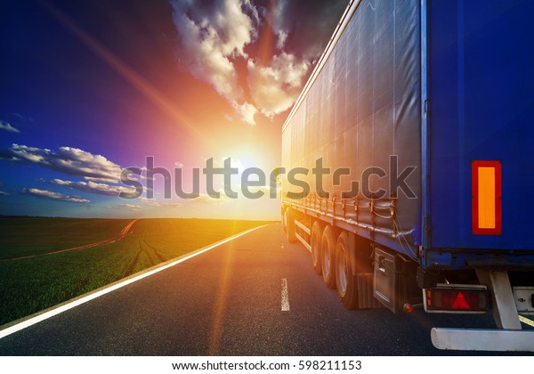 truck on a
highway