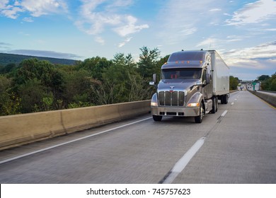 Truck on highway road