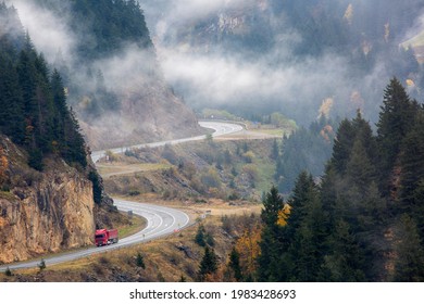 A Truck On The Mountain Road In Zigana