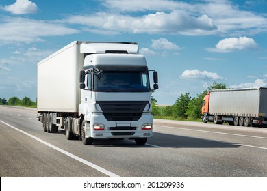 truck on road. cargo transportation