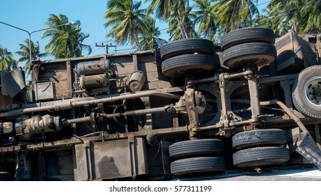 Truck Overturned On The Road