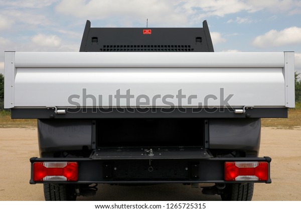 truck rear\
lights and locked storage\
compartment