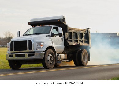 Truck And Smoke From The Truck Car Ecology