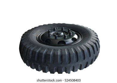 Truck Tire Isolated On White Background.