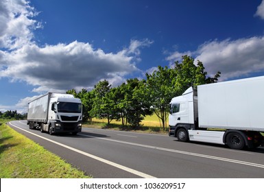 Truck transportation on the road 