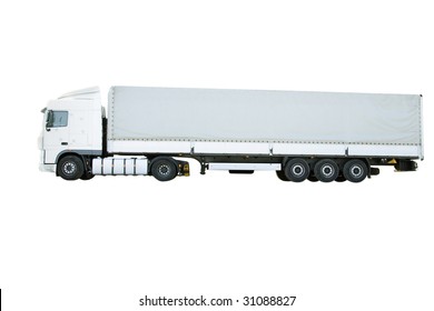 Truck Under The White Background