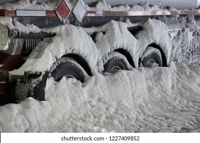 Truck Wheels Stuck In The Snow