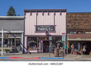 TRUCKEE, CA, USA - OCTOBER 12, 2015: Shops At Main Street Of Old West Town Truckee, California