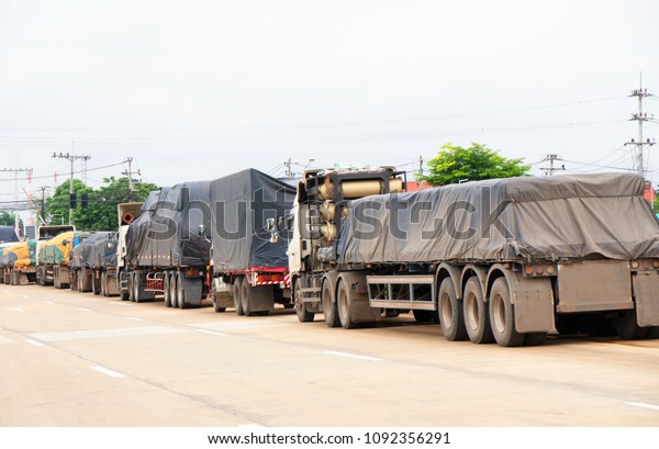 trucks Logistic by Cargo truck Import Export\
business and Industrial on the road .\

