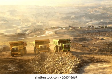 The  Trucks At Worksite