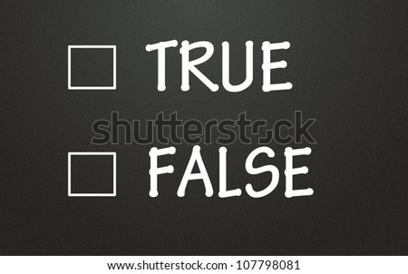 true and false choice