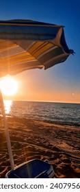 true sunset at the beach...
