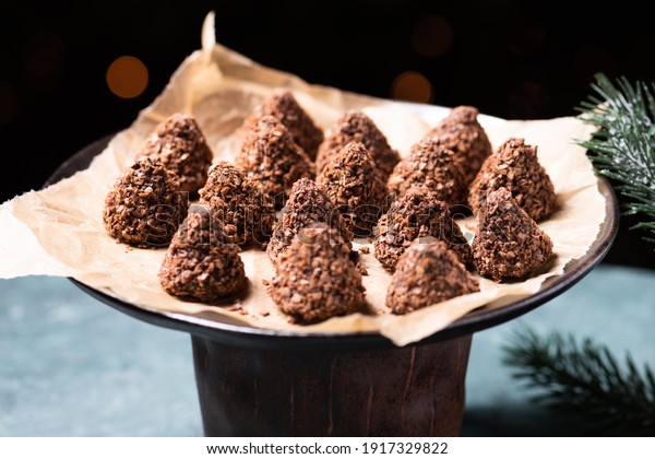 Truffle Chocolate Candies Assorted Wafer Crumbs Stock Photo 1917329822 ...