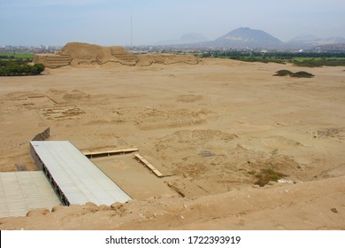 TRUJILLO / PERU - FEBRUARY 22, 2020: Huaca Del Sol, Temple Of The Sun, Built By The Moche Culture.