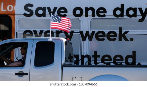 Trump Supporters Take Part In A Car Parade Along The Rose Parade Route On Colorado Blvd In Pasadena, California, On Friday, Jan. 1, 2021. 