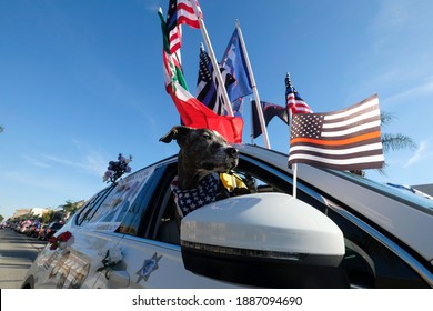 Trump Supporters Take Part In A Car Parade Along The Rose Parade Route On Colorado Blvd In Pasadena, California, On Friday, Jan. 1, 2021. 