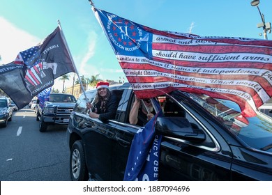 Trump Supporters Take Part In A Car Parade Along The Rose Parade Route On Colorado Blvd In Pasadena, California, On Friday, Jan. 1, 2021. 