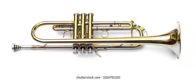 Trumpet Isolated On A White