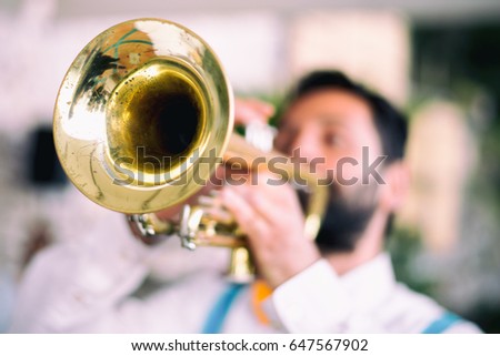 Trumpet player jazz music