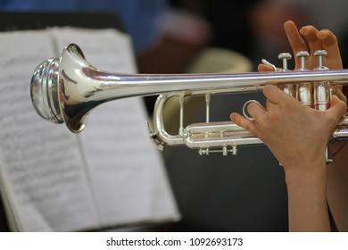 Trumpet Player,details Of The Instrument