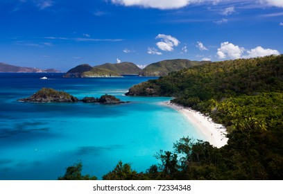 Trunk Bay on the Caribbean island of St John in the US Virgin Islands