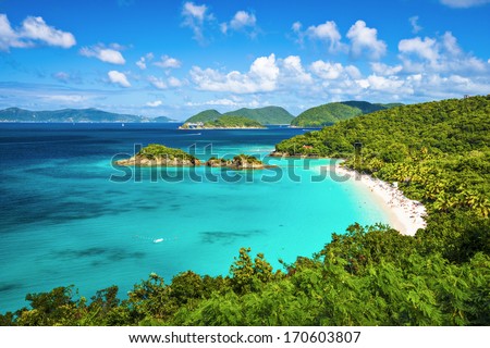 Trunk Bay, St John, United States Virgin Islands.