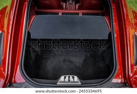 Trunk cover inside a car
