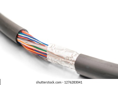 Trunk Server Cable Is Torn Off.  Multichannel Communication Line. High Speed Data Transfer. Damaged Isolation Of Main Internet Backbone Channel. 
