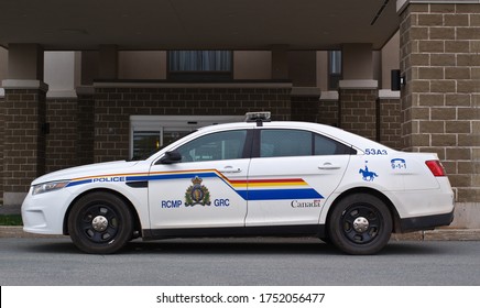 Truro, Canada - May 27, 2020: Royal Canadian Mounted Police Or RCMP Cruiser. The RCMP Is Canada's Federal And National Police Agency.