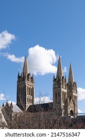Truro cathedral blue skies cornwall uk 