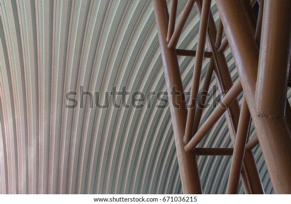 Trussless Curved Roof Use Gymnasium Roofmade Stock Photo Edit Now