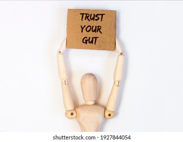 Trust your gut inscription. Follow instincts concept. - Shutterstock ID 1927844054