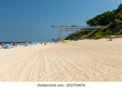 Trzesacz,zachodniopomorskie,Poland,June,26,2021,descent To The Beach, Vantage Point, Steel Structure