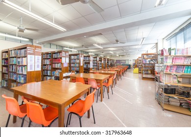 Tseung Kwan O, Hong Kong - September 4, 2015: Library in secondary school in Hong Kong.