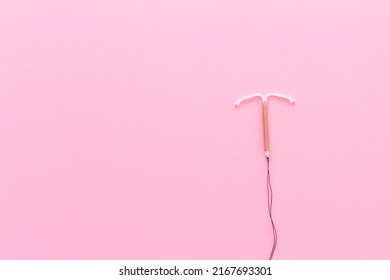 T-shaped Intrauterine Contraceptive Device. Hormone Free Contraception Concept