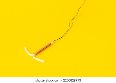 T-shaped Intrauterine Contraceptive Device. Hormone Free Contraception Concept