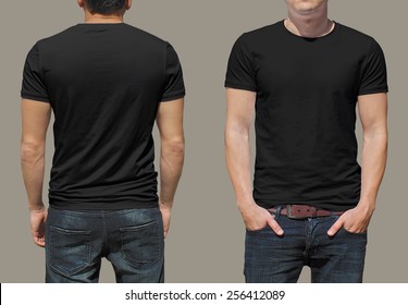 free black t shirt template