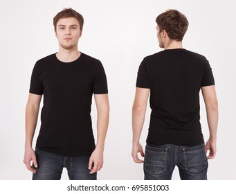 Tshirt Template Front Back View White Stock Photo 695851003 | Shutterstock