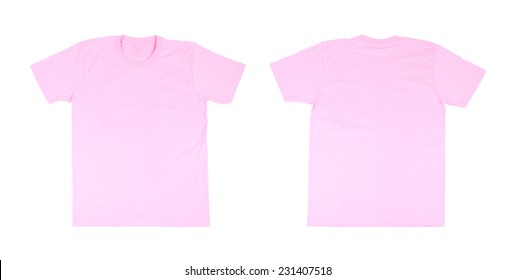 Download Shopping Pink T Shirt Back And Front