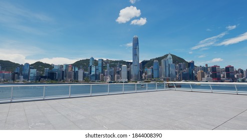 Tsim Sha Tsui, Hong Kong 30 July 2020: Outdoor Area Of The Shopping Mall Center